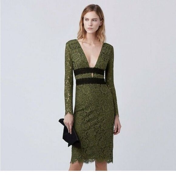 Diane Von Furstenberg Dresses & Skirts - Diene Von Furstenberg DVF Viera Lace Olive dress